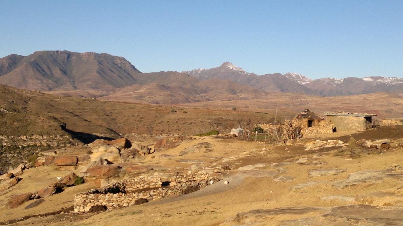 Malealea Village in one of the mountains in Lesotho