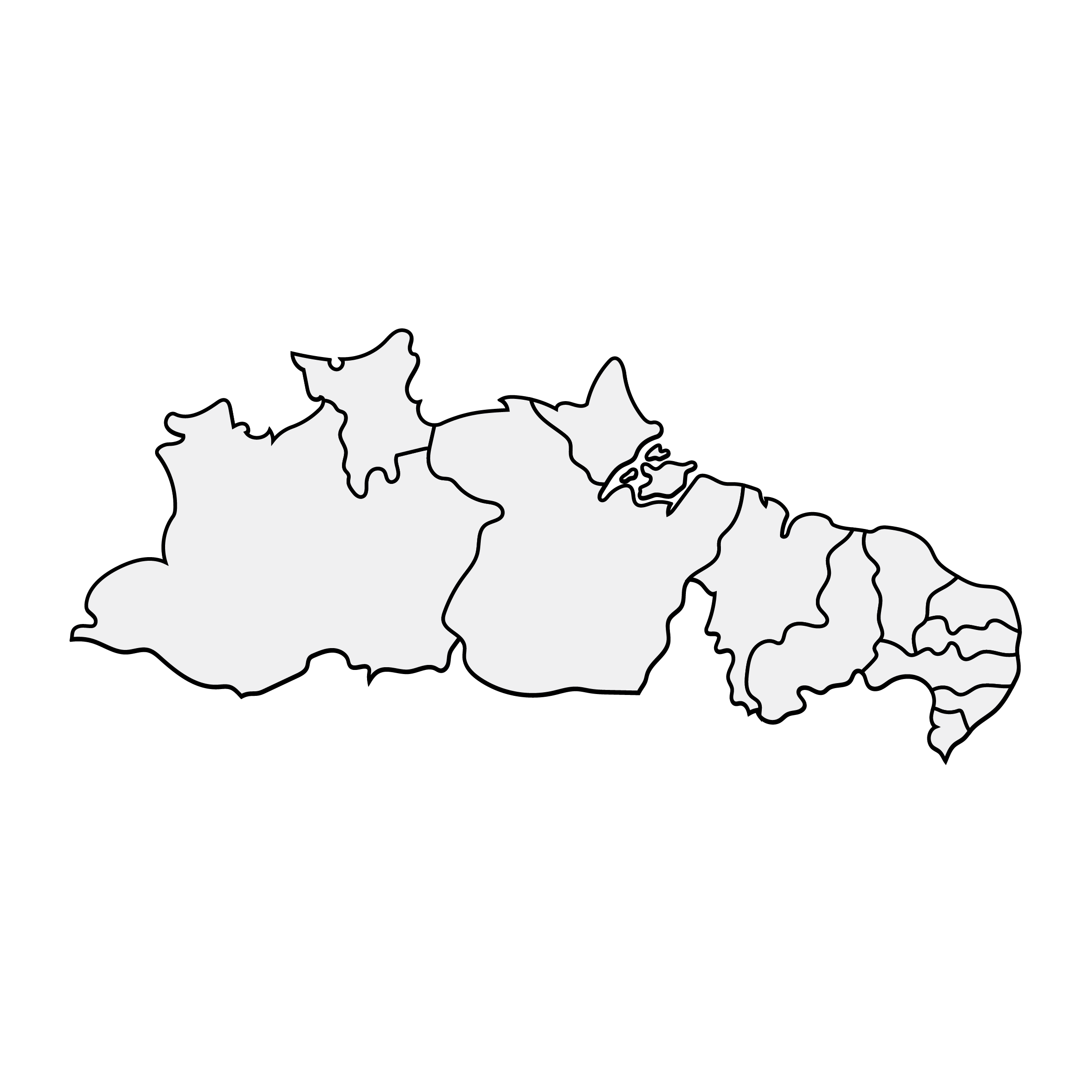 União Norte Nordeste - Mapa