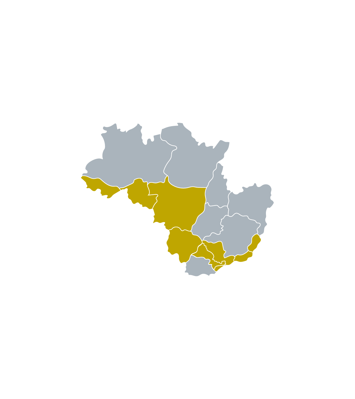 União Sudoeste - Mapa Regional