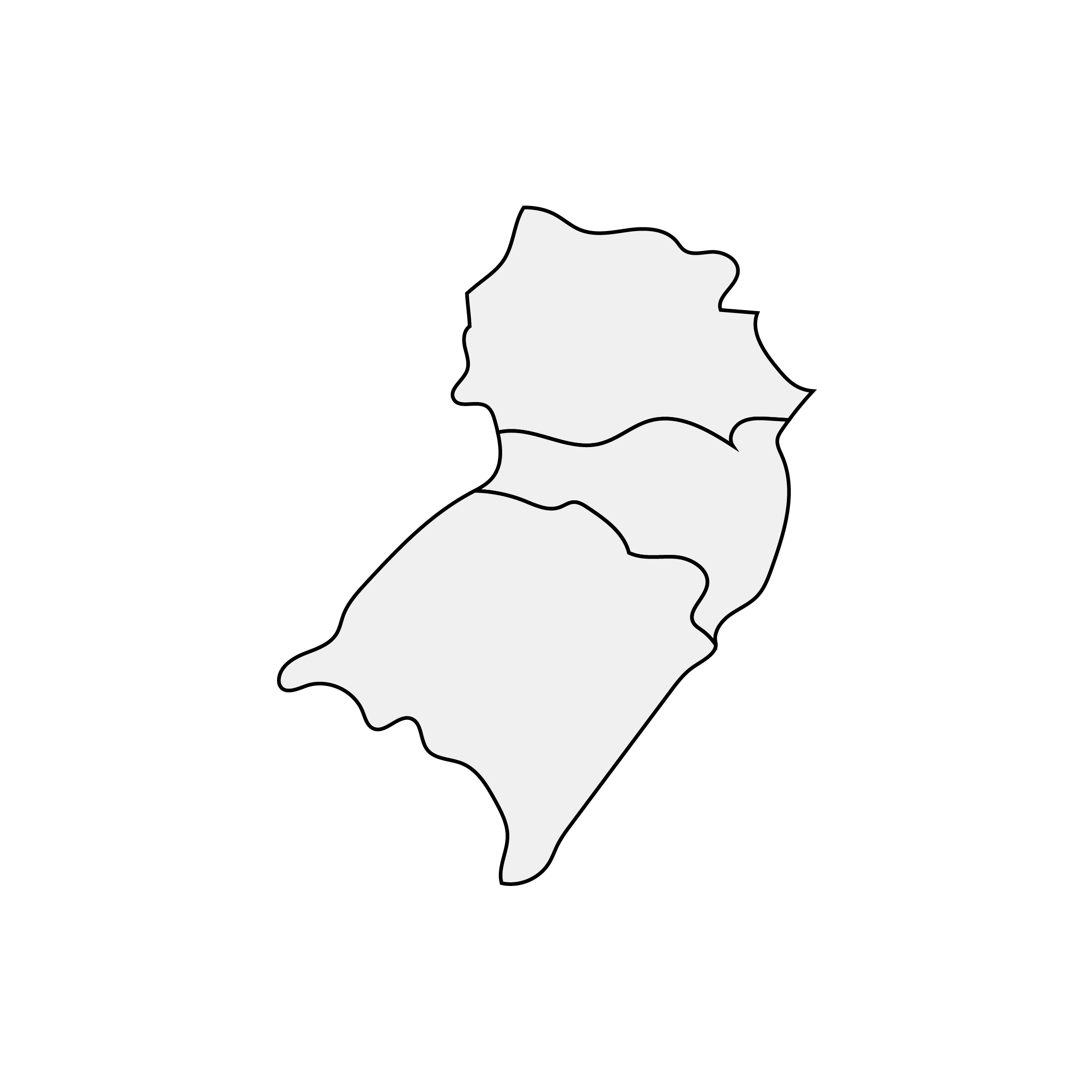 União Sul Mapa Branco