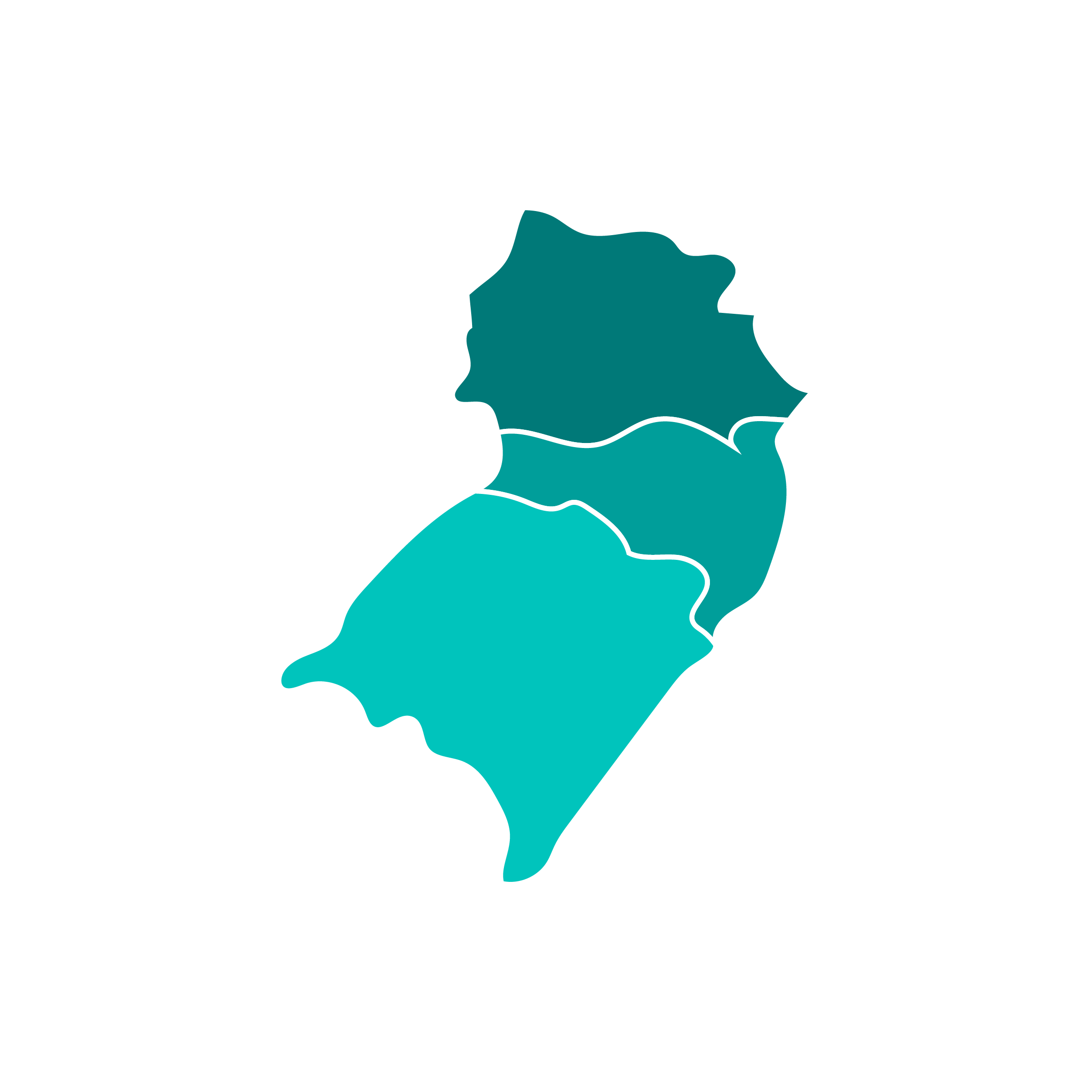 União Sul Mapa Colorido